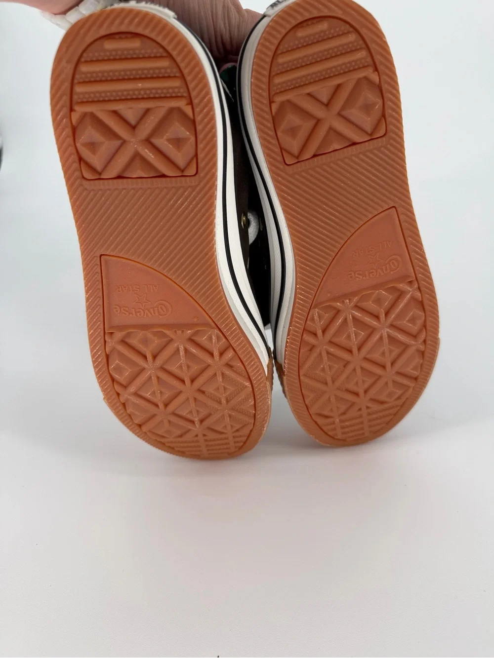 Converse Kids' High Top Canvas Sneakers — Brown/White